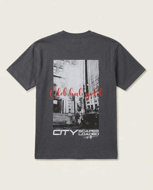 "Old But Gold" Cityscapes Printed T-Shirt - Box Fit