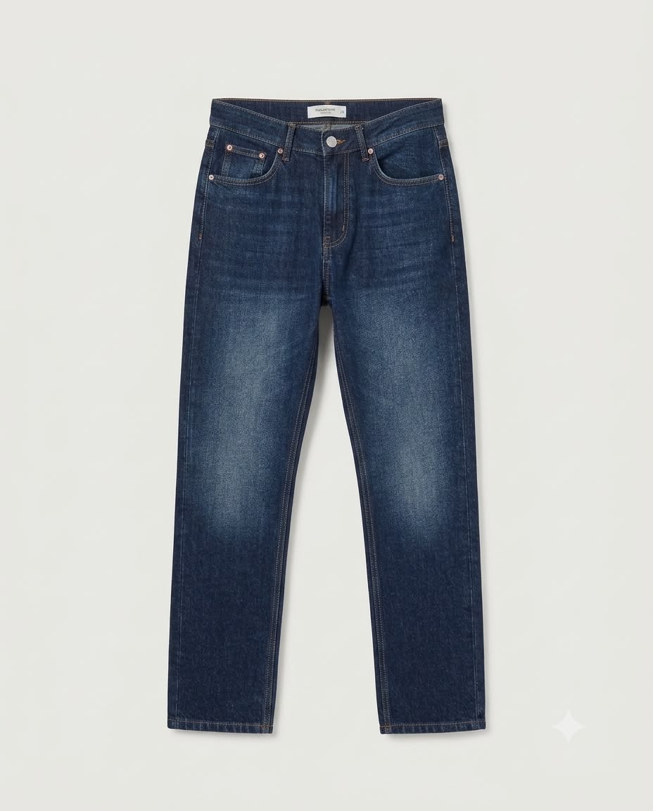 PULL&BEAR Dark Blue Washed Jeans