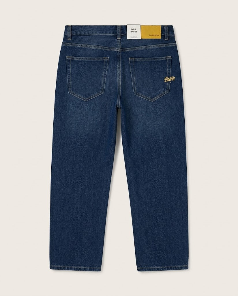 STWD Blue Washed WIDE-Leg Jeans