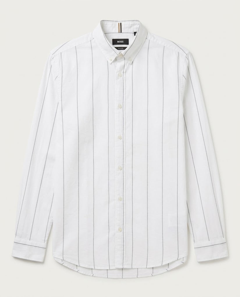 Twenty Store Men's Striped Long-Sleeve Button-Down Shirt