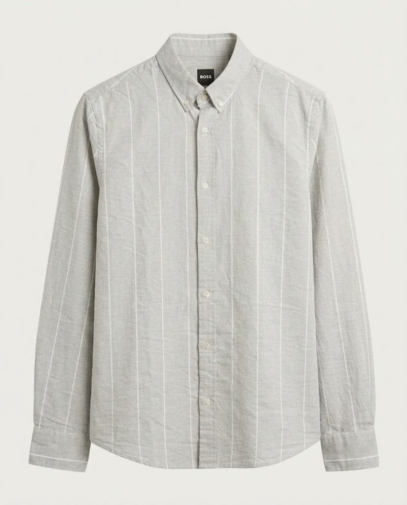 Twenty Store Men's Striped Long-Sleeve Button-Down Shirt