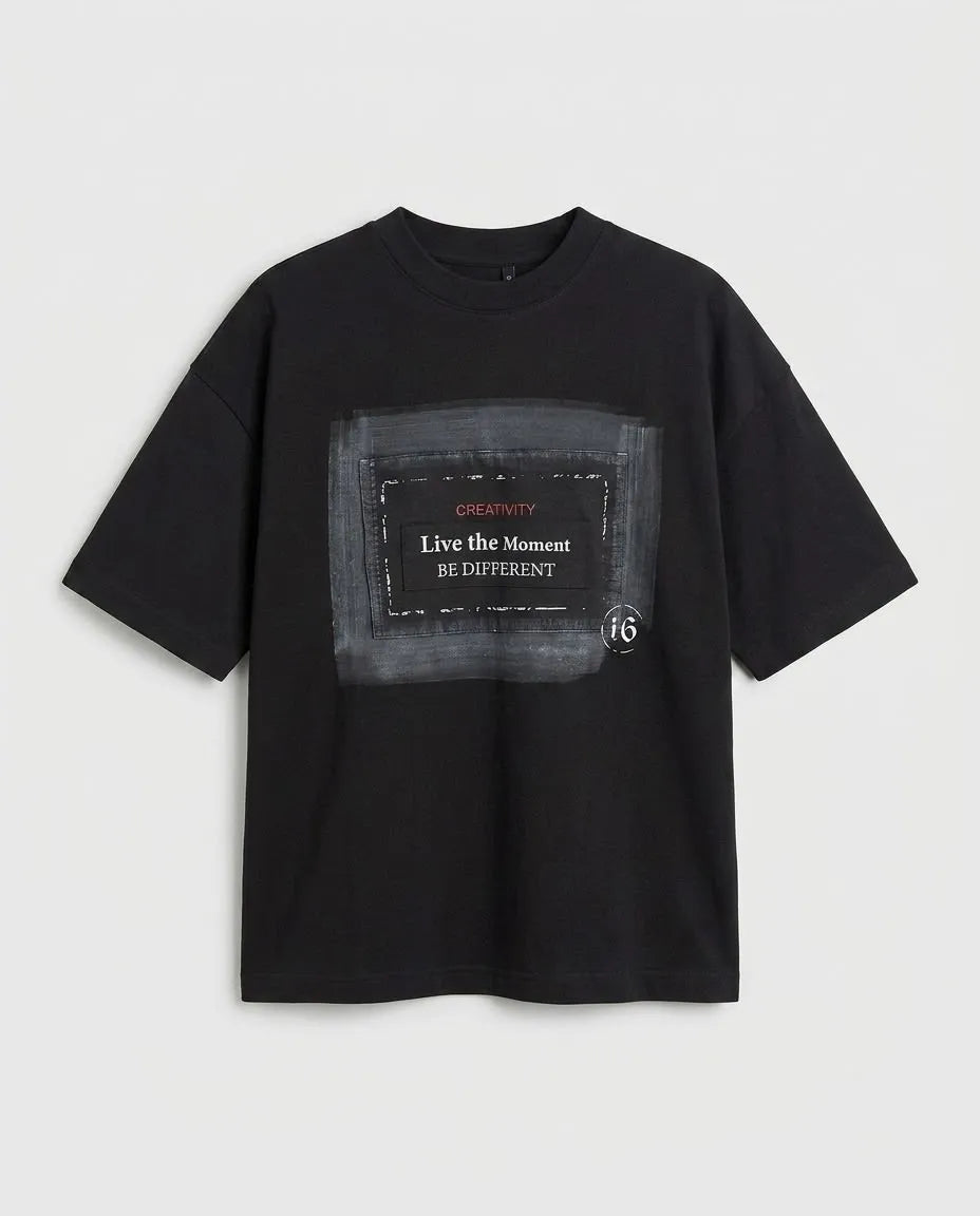 "CREATIVITY - Live the Moment" Box Graphic T-Shirt