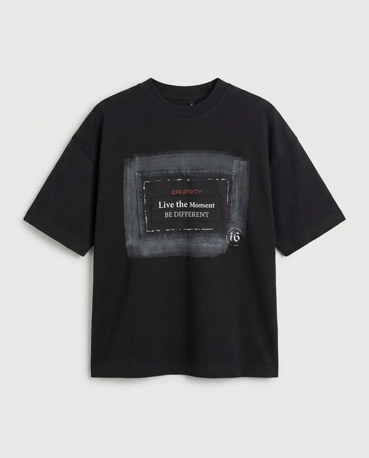 "CREATIVITY - Live the Moment" Box Graphic T-Shirt