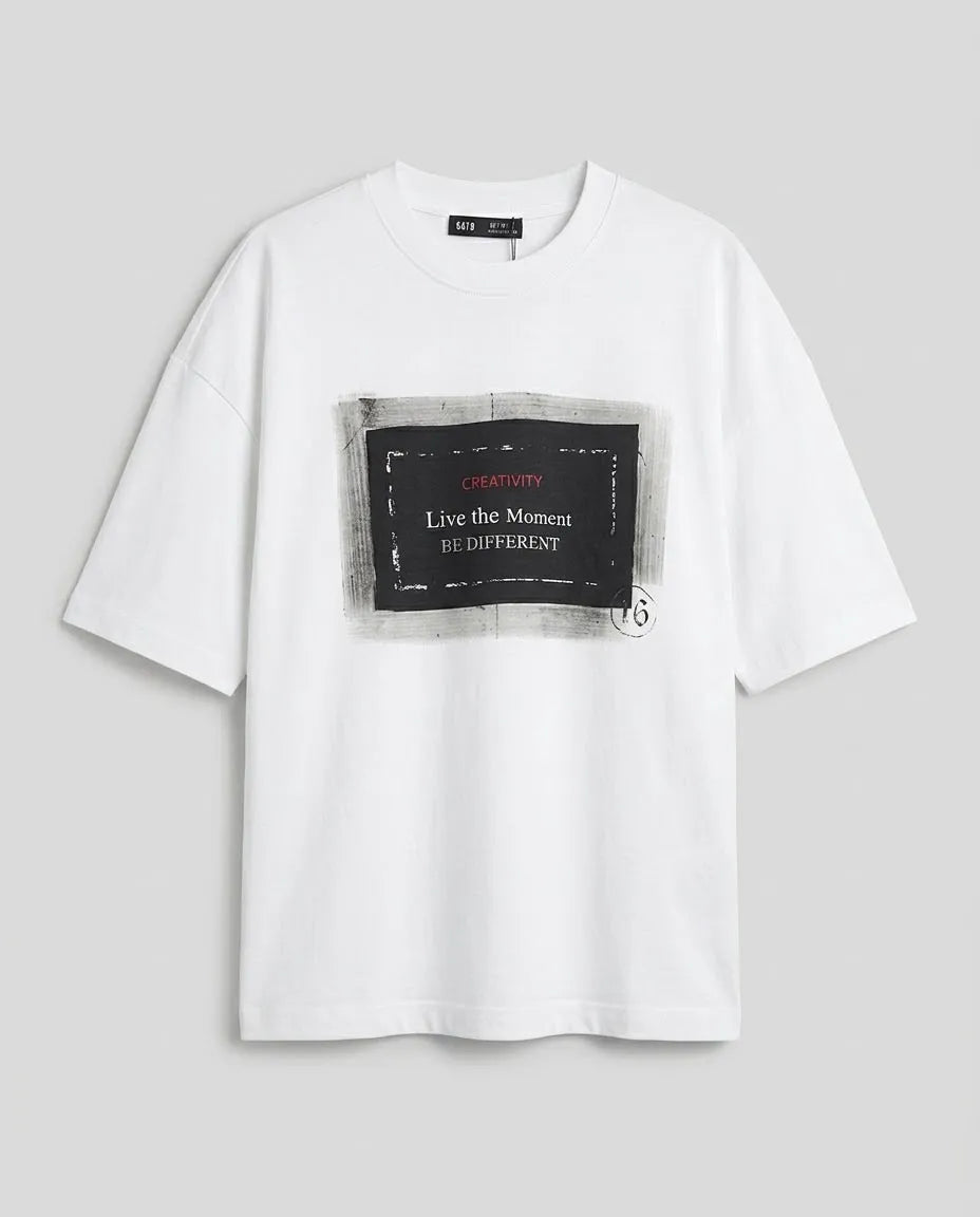 "CREATIVITY - Live the Moment" Box Graphic T-Shirt