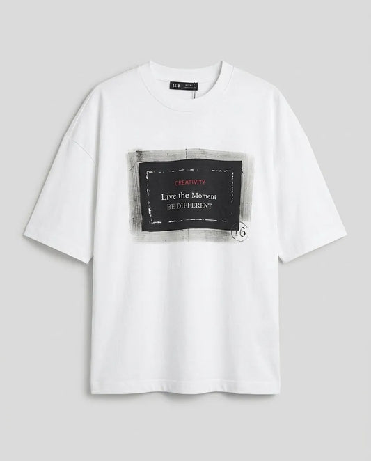 "CREATIVITY - Live the Moment" Box Graphic T-Shirt