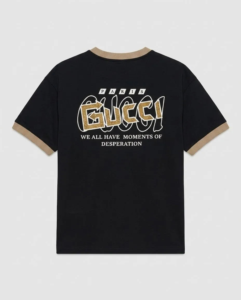 GUCCI Statement Graphic Ringer T-Shirt - Over Size