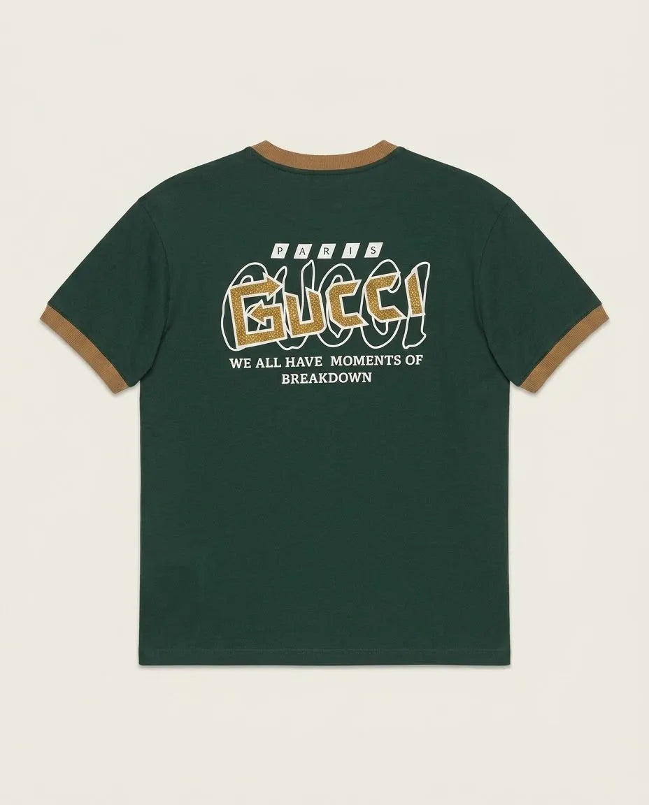 GUCCI Statement Graphic Ringer T-Shirt - Over Size