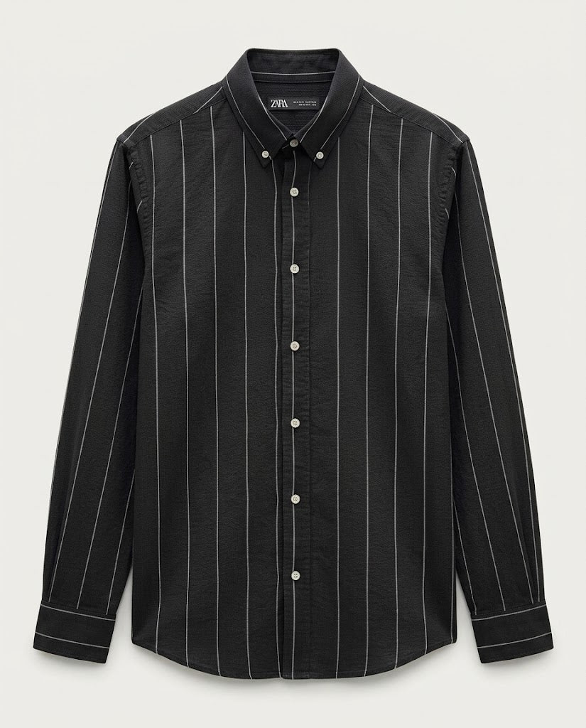 Twenty Store Men's Striped Long-Sleeve Button-Down Shirt