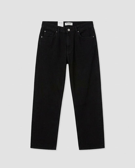 PULL&BEAR Plain Black Wide-Leg Jeans