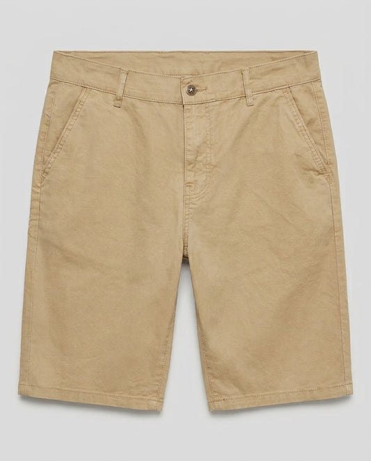 Twenty Store Men's Beige Gabrdin Casual Shorts