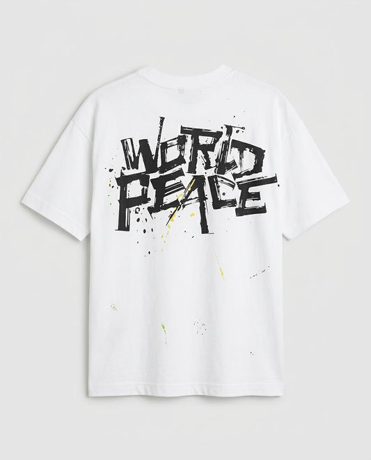 Modern Graphic Oversized T-Shirt with Paint Splash Details